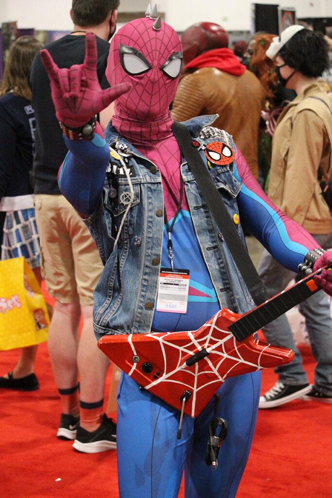 Person in a Spider-Man cosplay