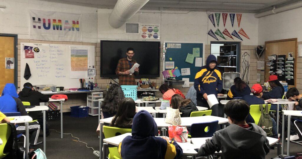 Photo: a Pop Culture Classroom workshop (March, 2023)