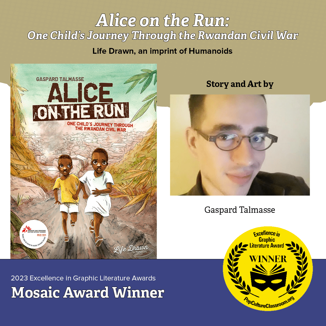 Excellence in Graphic Literature Awards Mosaic Award - Alice on the Run