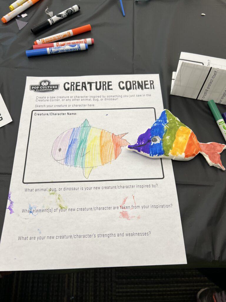 Pop Culture Classroom's Cryptids Corner at Lafayette Mini-Con (Sept. 2023)